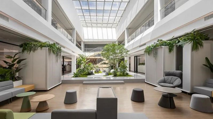圣奥办公家具为浙数文化打造自然舒适的办公空间实拍图