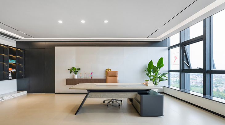 圣奥为双飞无油轴承打造的高管空间实拍图