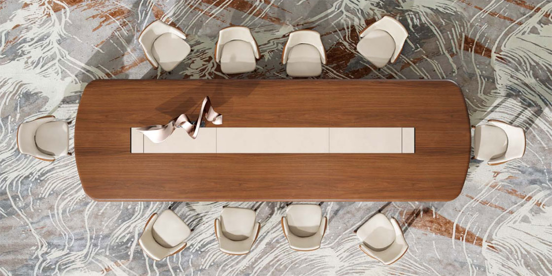 圣奥天元系列实木会议桌场景图