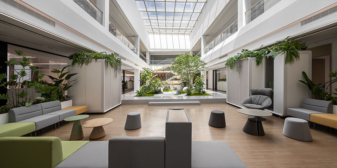 圣奥办公家具为浙数文化打造自然舒适的办公空间实拍图