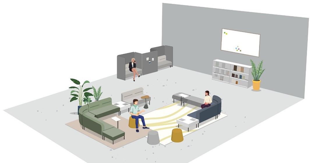 圣奥办公家具设计健康办公空间效果图