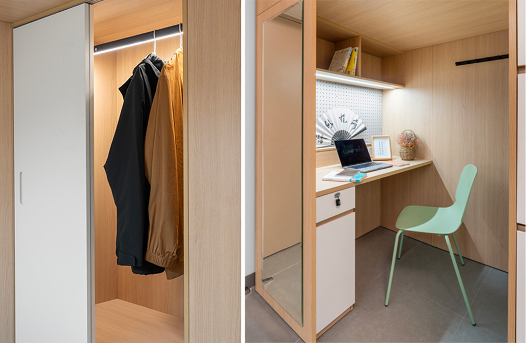 圣奥为云南工商学院打造的双人宿舍空间细节图 圣奥为云南工商学院打造的双人宿舍空间细节图