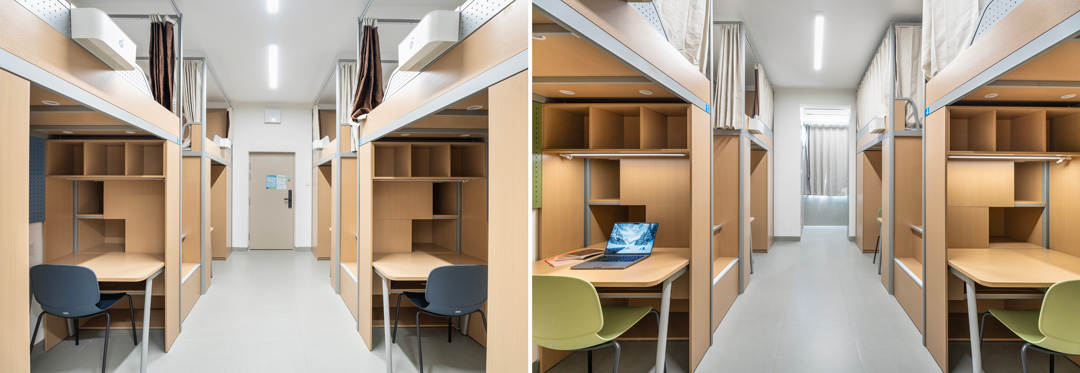 圣奥为云南工商学院打造的四人宿舍空间实拍图 圣奥为云南工商学院打造的四人宿舍空间实拍图